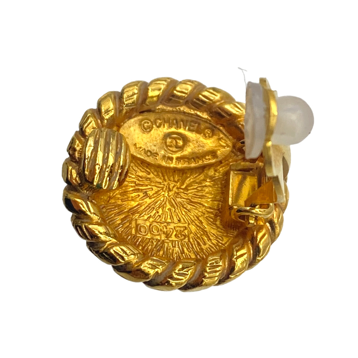 CHANEL VINTAGE EARRINGS COCOMARK ROUND ACCESSORY 90263129