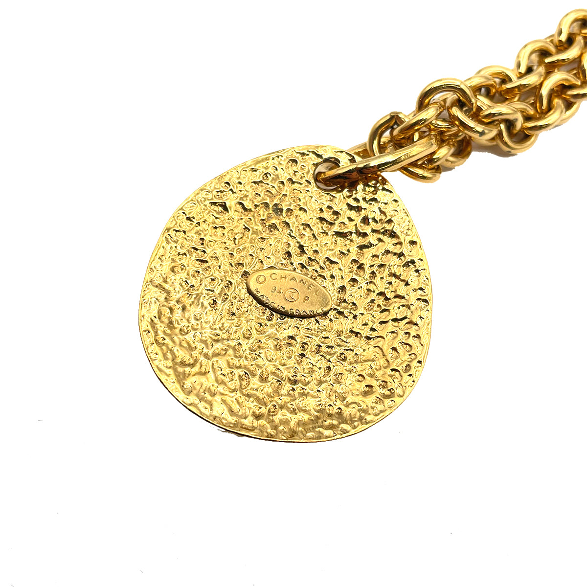 CHANEL VINTAGE NECKLACE COCOMARK ROUND ACCESSORY 90263134