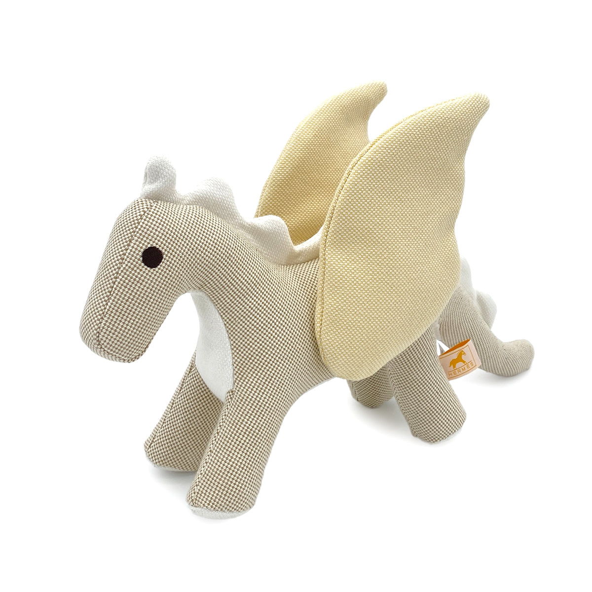 HERMES EPOPEE DRAGON STUFFED TOY NATURAL COTTON 90263142
