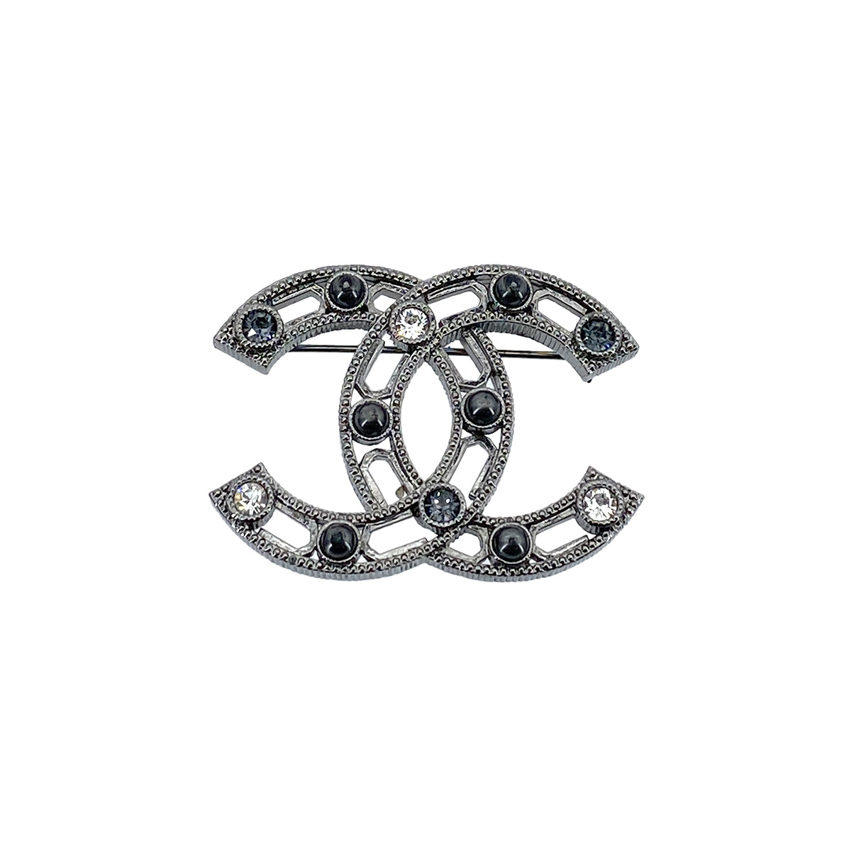 CHANEL COCOMARK BROOCH RHINESTONE ACCESSORY A17S 90263143
