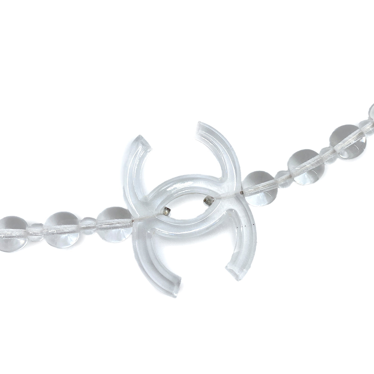 CHANEL NECKLACE COCOMARK CLEAR ACCESSORY P18S 90263147