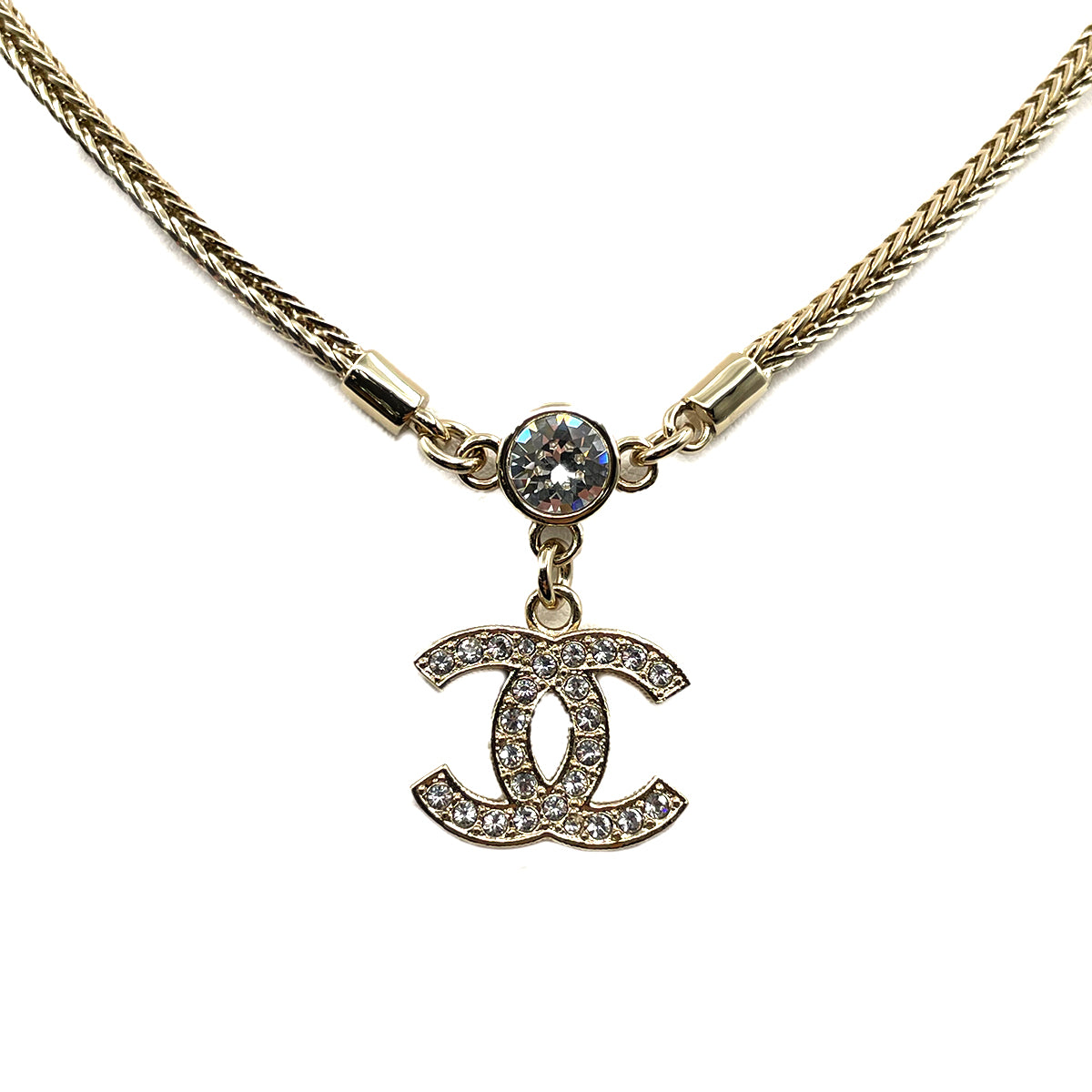 CHANEL CHOKER NECKLACE COCOMARK RHINESTONE ACCESSORY B24K 90263153
