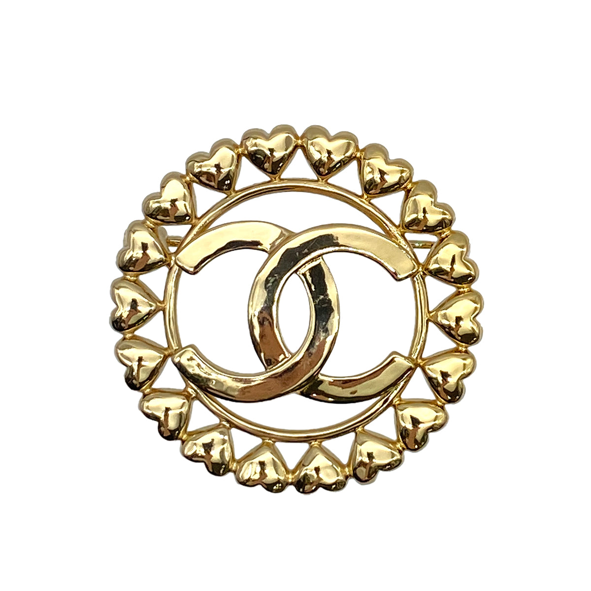 CHANEL COCOMARK BROOCH HEART ROUND ACCESSORY C23C 90263157