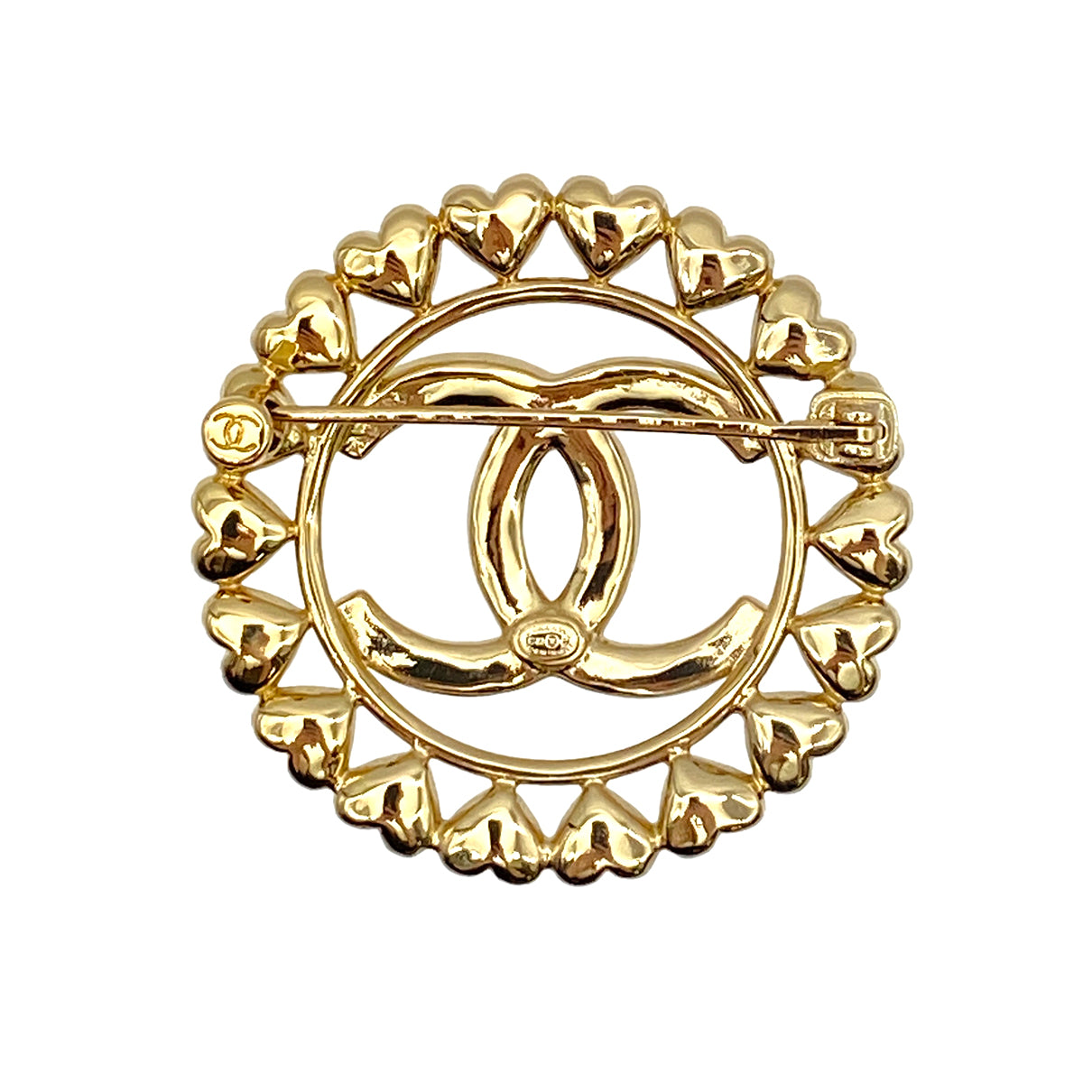 CHANEL COCOMARK BROOCH HEART ROUND ACCESSORY C23C 90263157