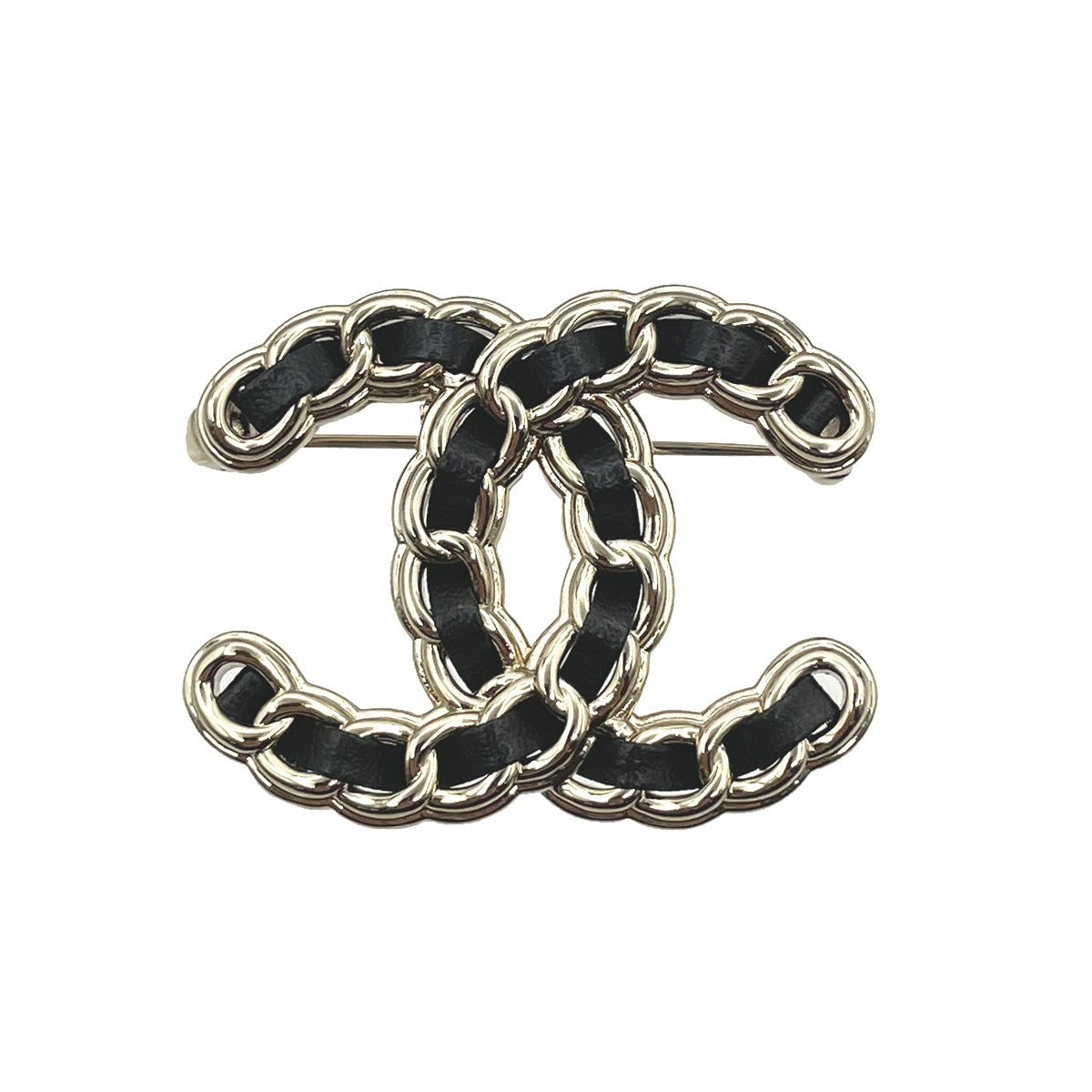 CHANEL BROACH BLACK LEATHER COCOMARK ACCESSORY B24K 90263159