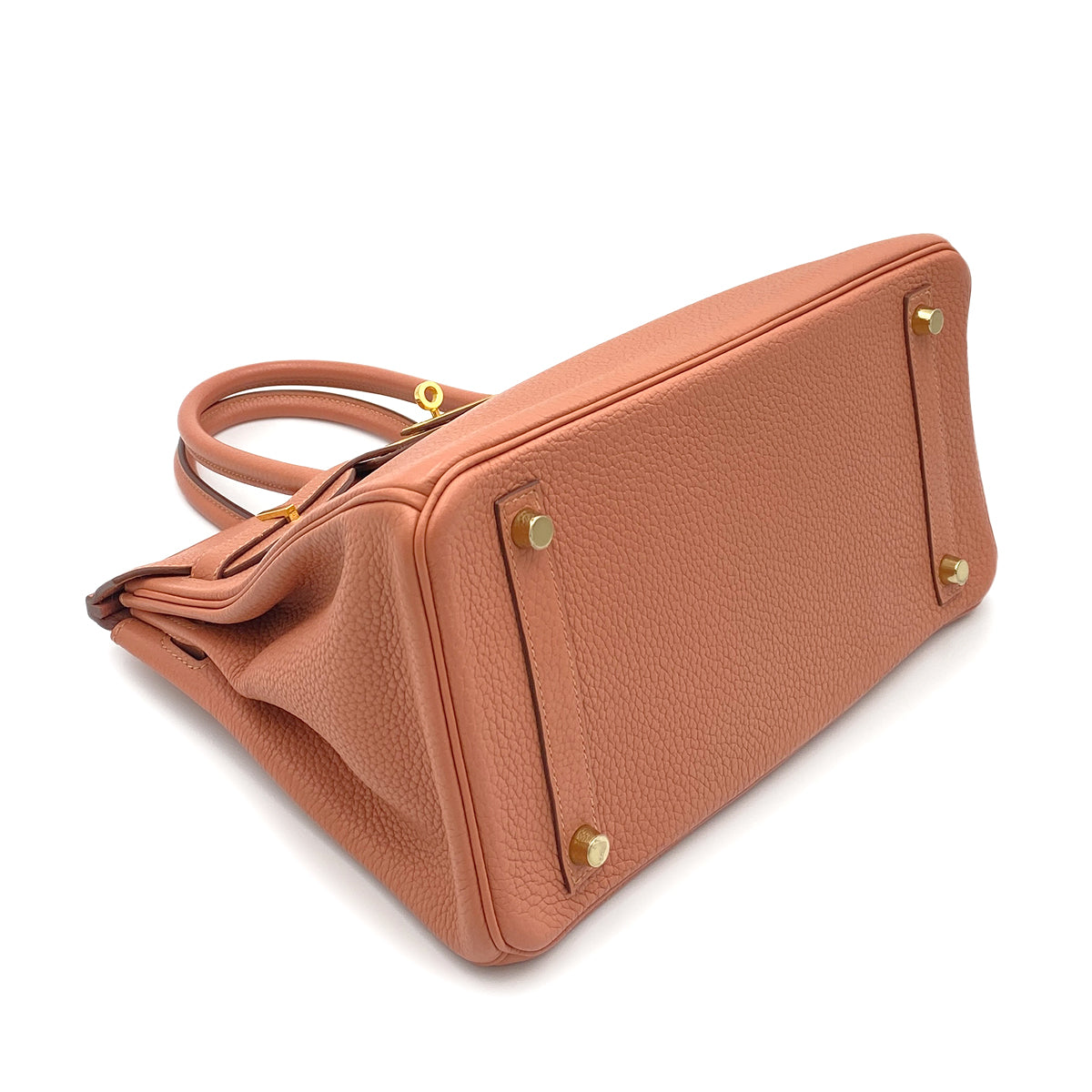 HERMES BIRKIN 30 FLAMINGO TAURILLON CLEMENCE HAND BAG □R GHW 90263217