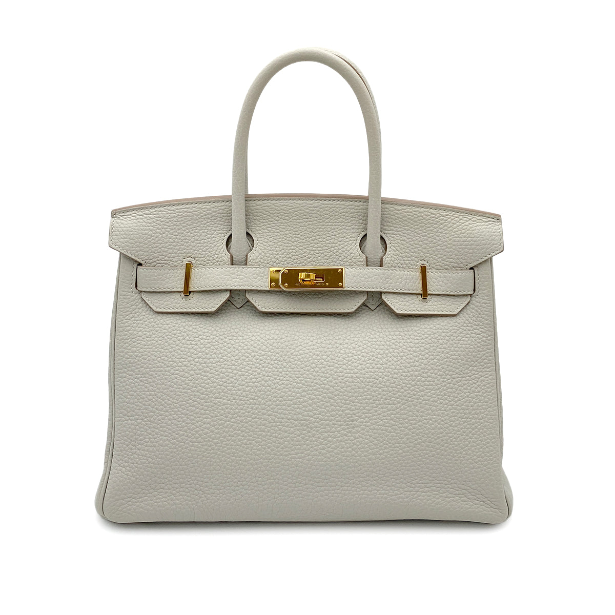 HERMES BIRKIN 30 GRIS PERLE TOGO HAND BAG D GHW 90263220