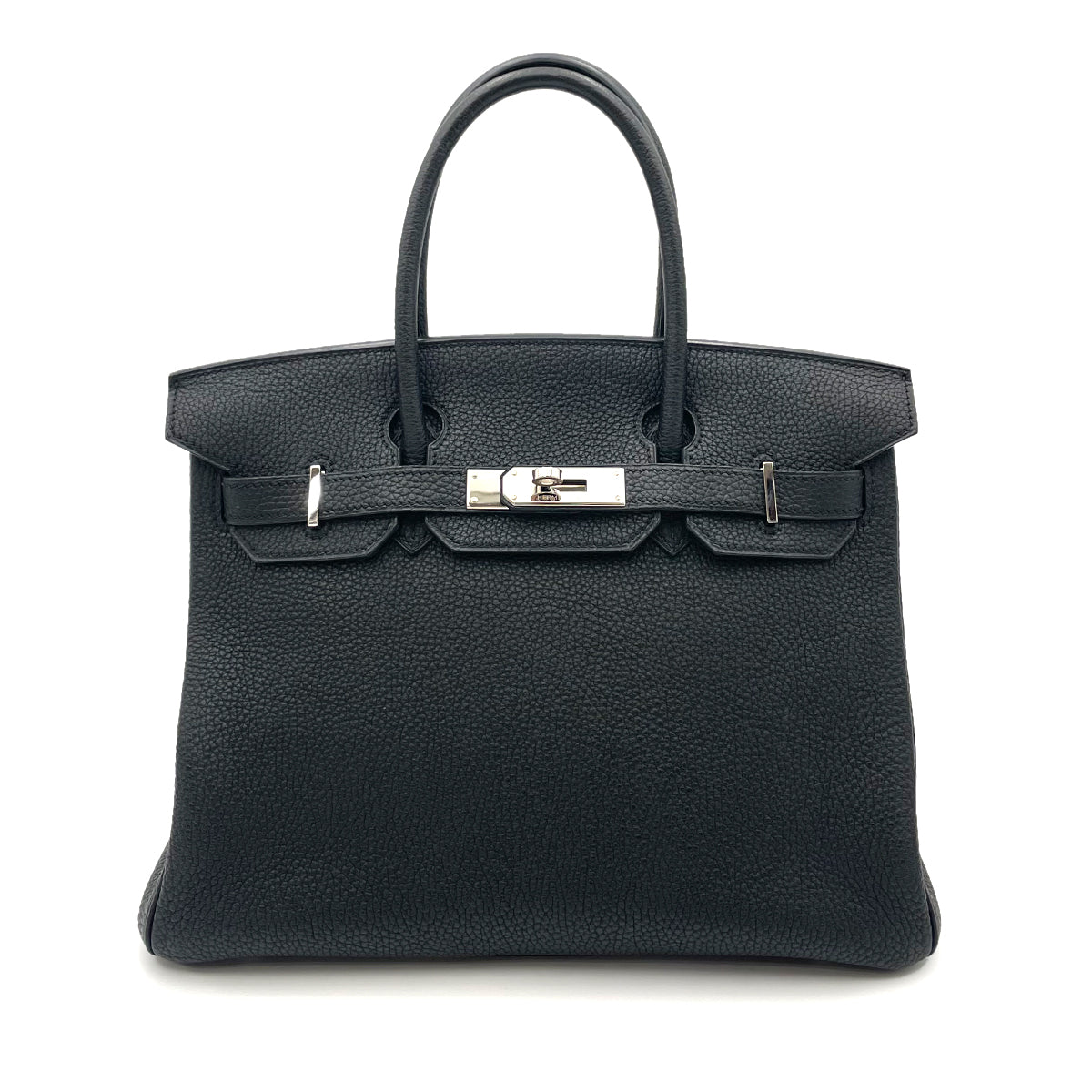 HERMES BIRKIN 30 BLACK TOGO HAND BAG □N SHW 90263221