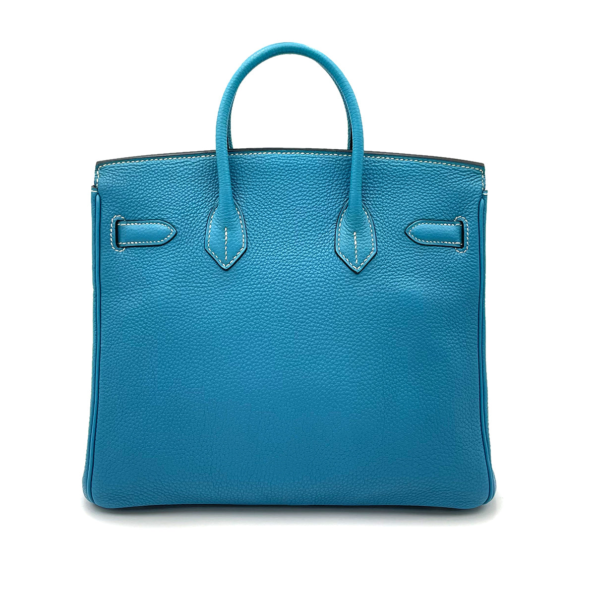 HERMES HAUT A COURROIES 28 BLUE JEAN TOGO HAND BAG ▢J SHW 90263222