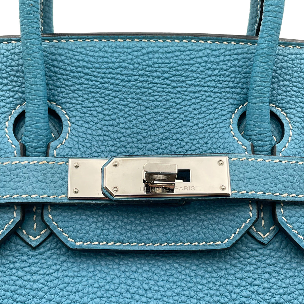 HERMES HAUT A COURROIES 28 BLUE JEAN TOGO HAND BAG ▢J SHW 90263222