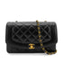 CHANEL VINTAGE DIANA MEDIUM CHAIN SHOULDER BAG BLACK LAMB SKIN 90263301 - PURPOSE