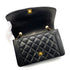CHANEL VINTAGE DIANA MEDIUM CHAIN SHOULDER BAG BLACK LAMB SKIN 90263301 - PURPOSE