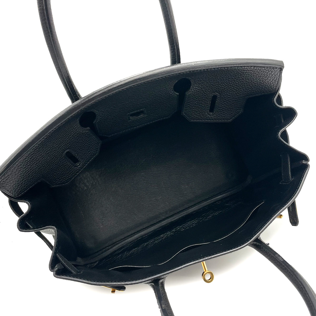 HERMES BIRKIN 30 BLACK TOGO HAND BAG □H 90263306