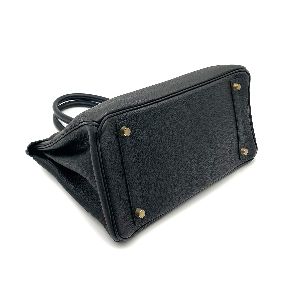 HERMES BIRKIN 30 BLACK TOGO HAND BAG □H 90263306