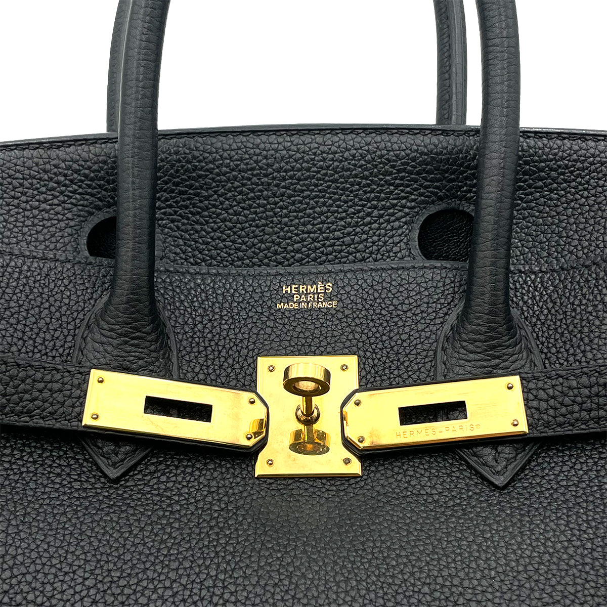 HERMES BIRKIN 30 BLACK TOGO HAND BAG □H 90263306