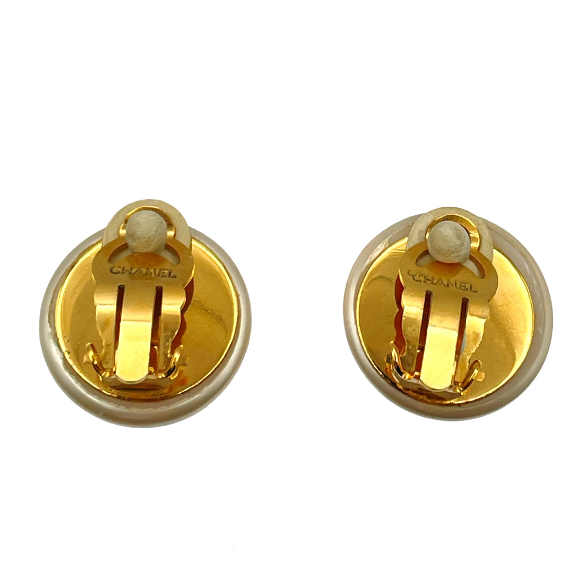 CHANEL VINTAGE EARRINGS ROUND PEARL MOTIF ACCESSORY 90263318