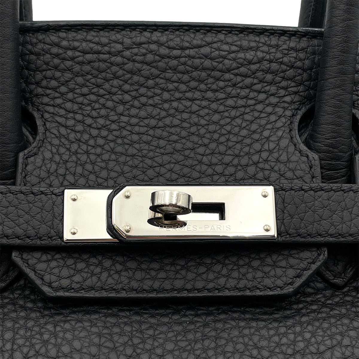 HERMES BIRKIN 30 BLACK TAURILLON CLEMENCE HAND BAG □O 90263322