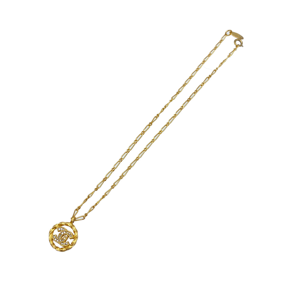 CHANEL VINTAGE NECKLACE COCOMARK RHINESTONE ACCESSORY 90263328