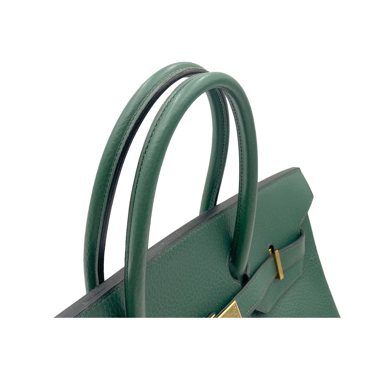 HERMES BIRKIN 35 VERT ANGLAIS ARDENNES HAND BAG □A 90263606