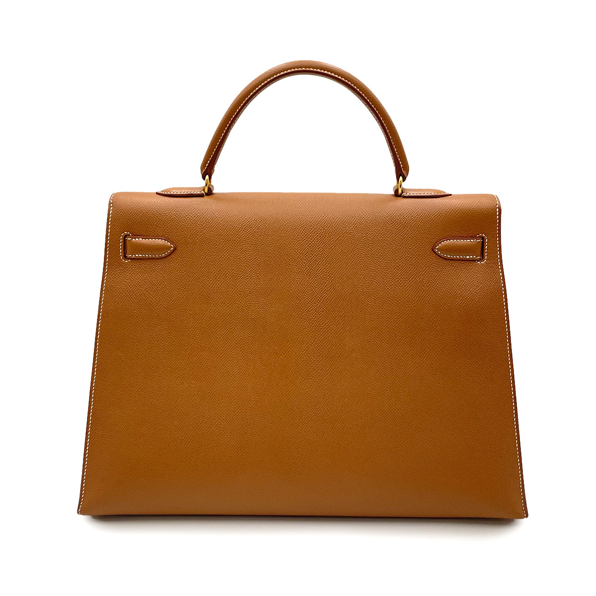 HERMES KELLY 32 SELLIER GOLD COUCHVEL HAND SHOULDER BAG □A 90263607