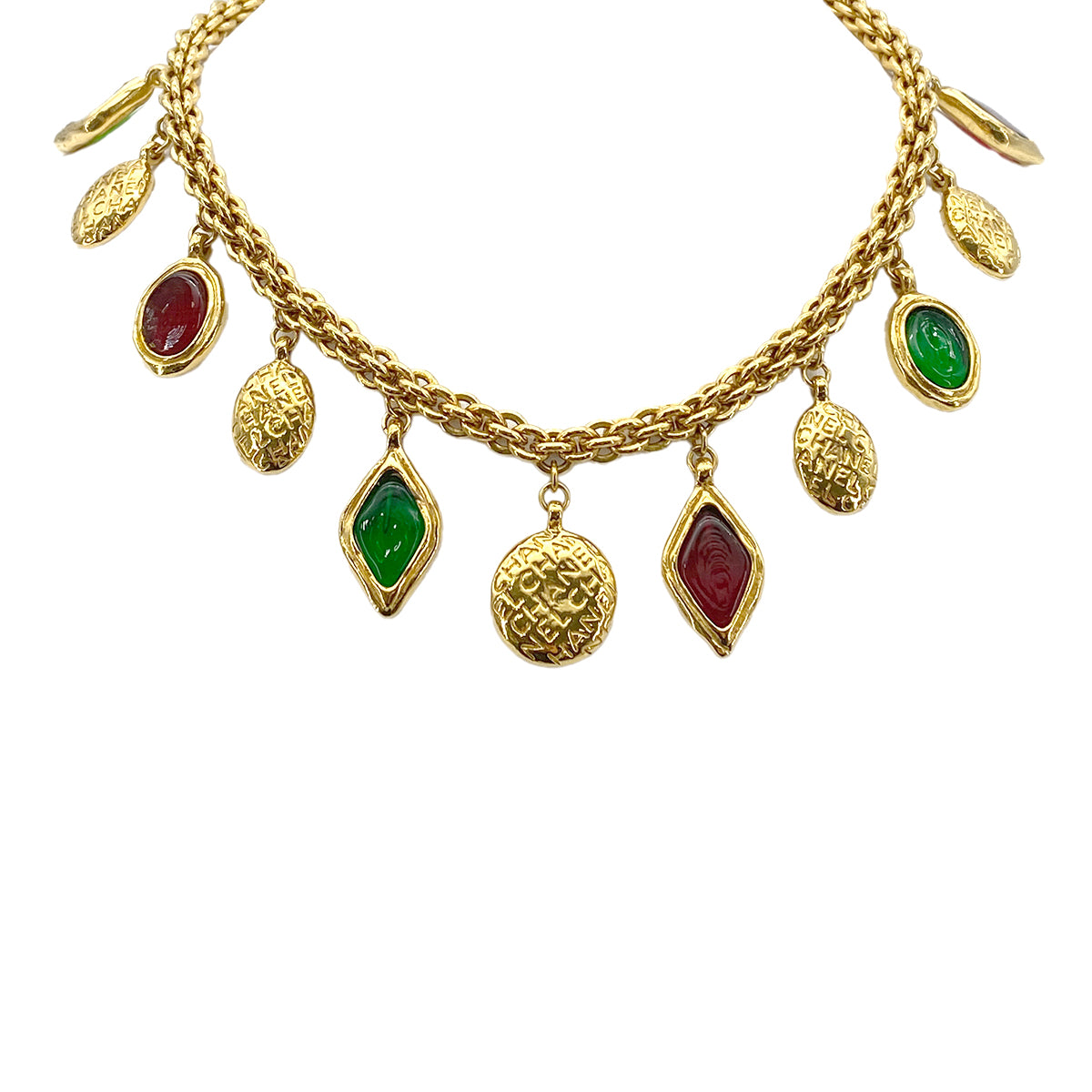 CHANEL VINTAGE NECKLACE COLOR STONE ACCESSORY 90263619