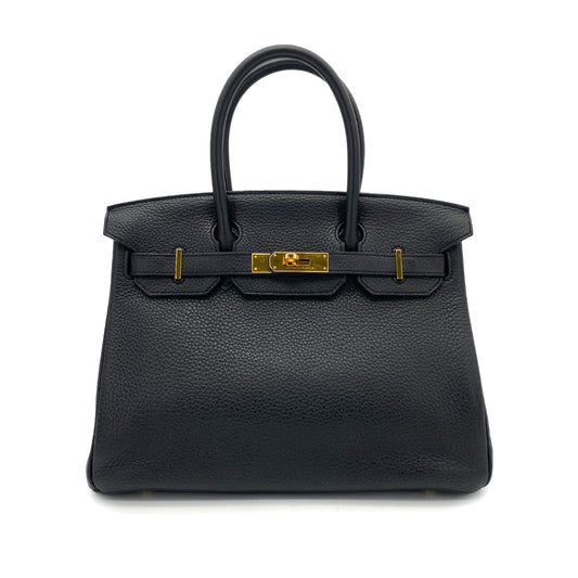 HERMES BIRKIN 30 BLACK TOGO HAND BAG □P GHW 90263621