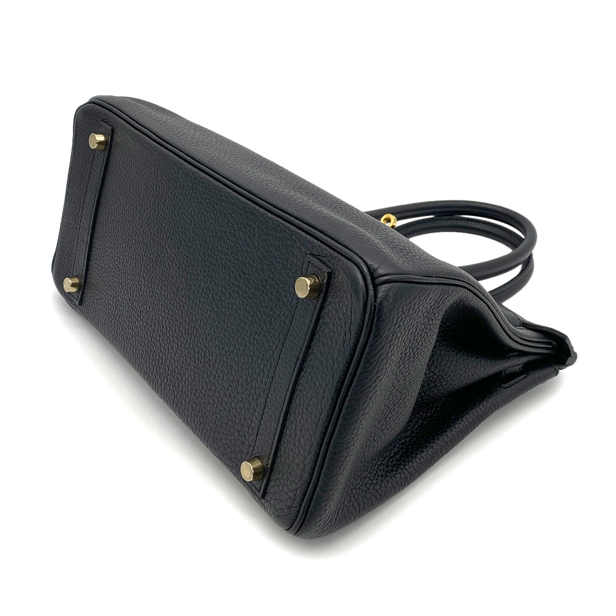 HERMES BIRKIN 30 BLACK TOGO HAND BAG □P GHW 90263621