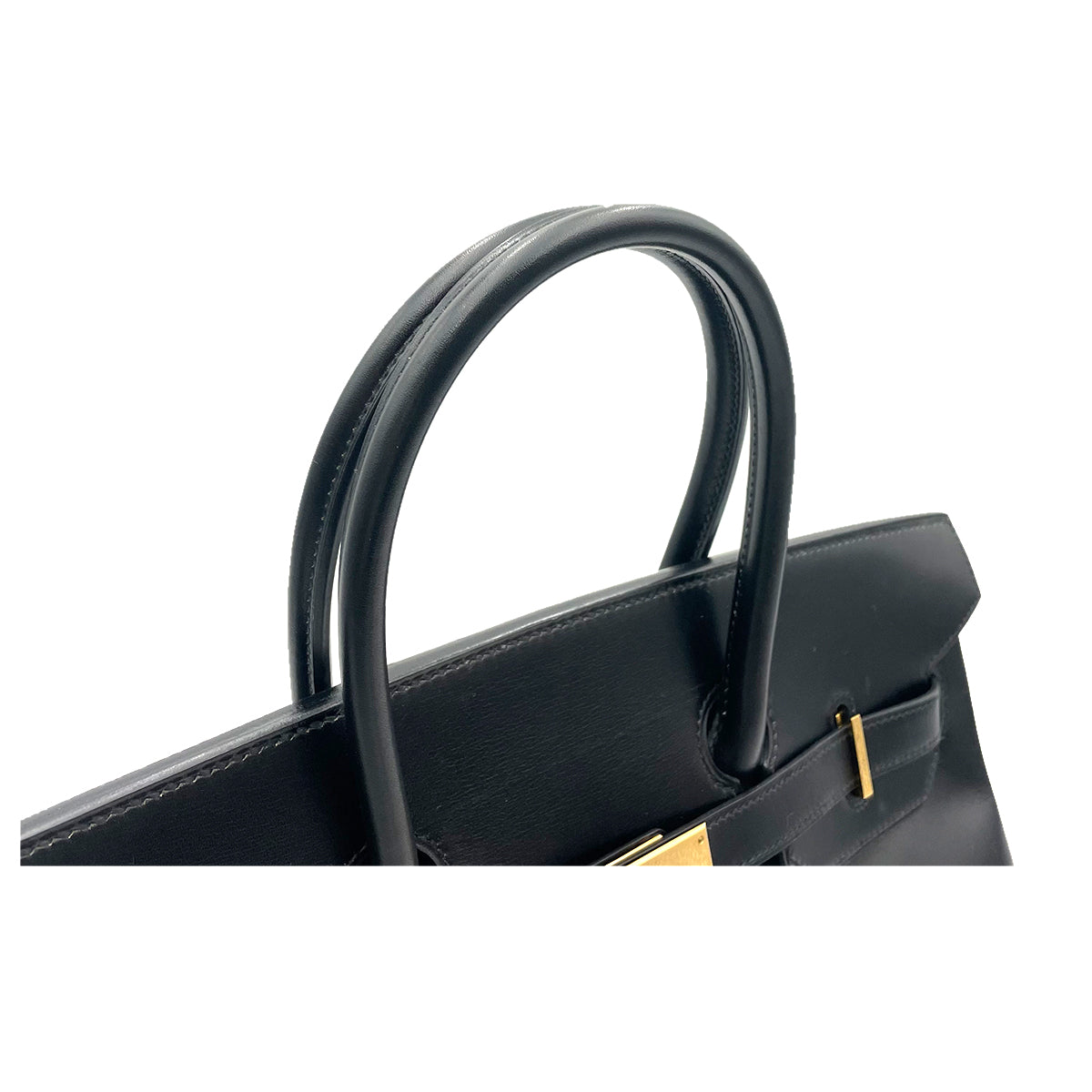 HERMES BIRKIN 35 BLACK BOXCALF HAND BAG □A 90263626