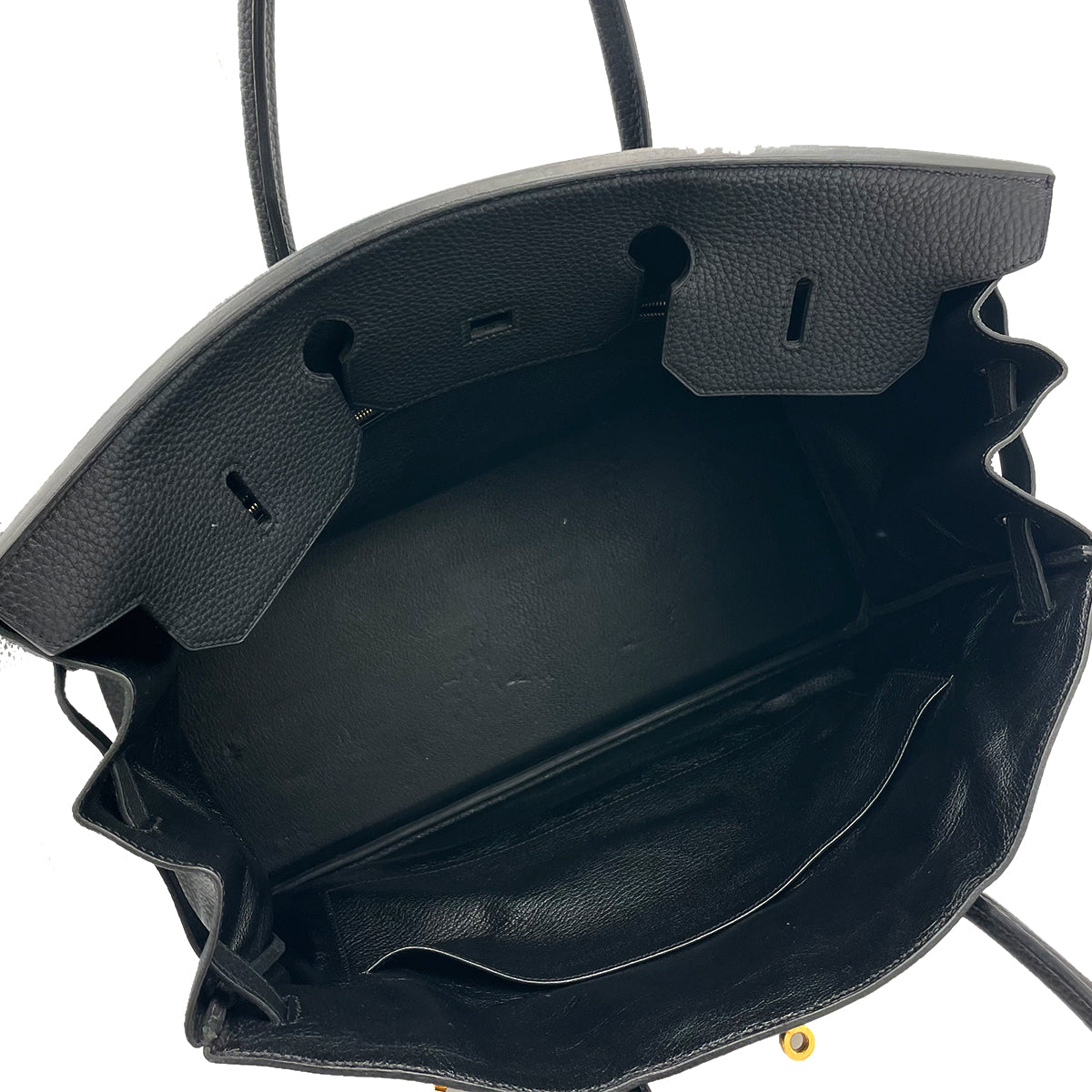 HERMES BIRKIN 40 BLACK TAURILLON CLEMENCE HAND BAG □E GHW 90263650