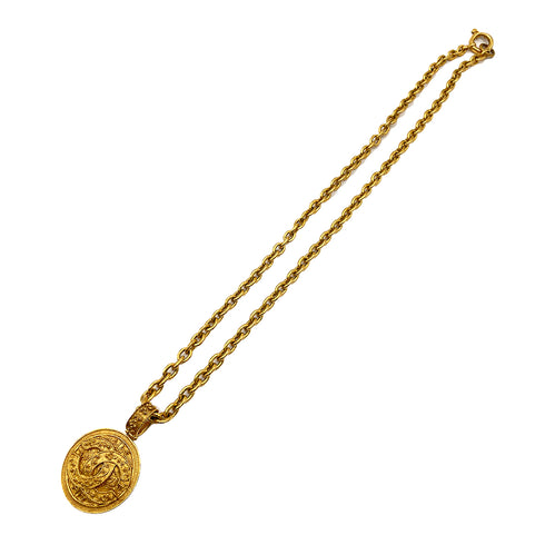 CHANEL VINTAGE NECKLACE ROUND COCOMARK ACCESSORY 94A 90263653 - PURPOSE