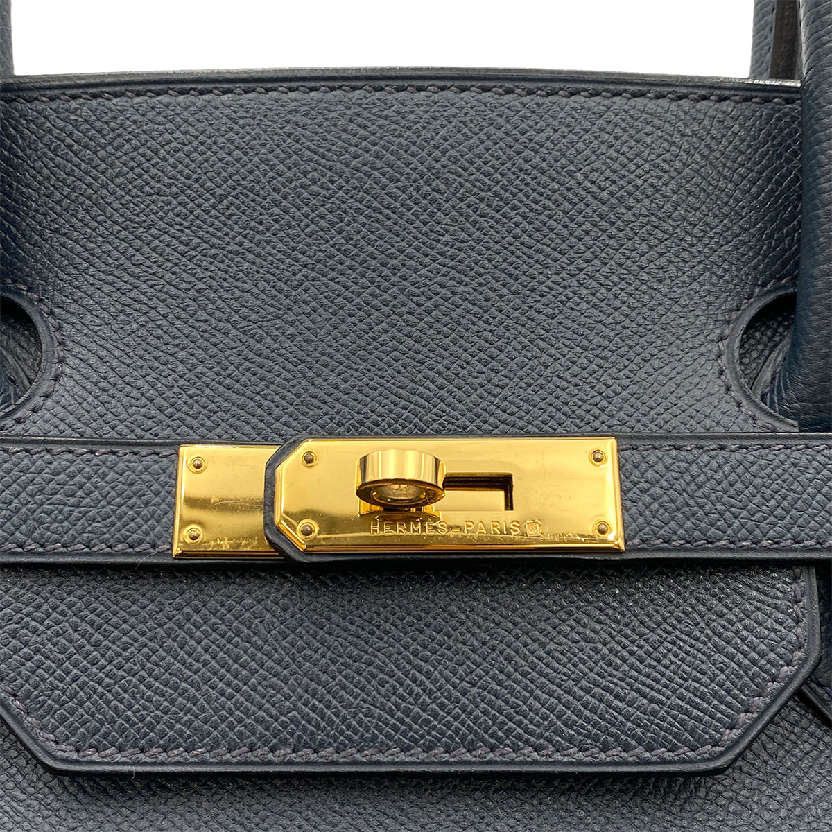 HERMES BIRKIN 40 NAVY COUCHEVEL HAND BAG □A GHW 90264338
