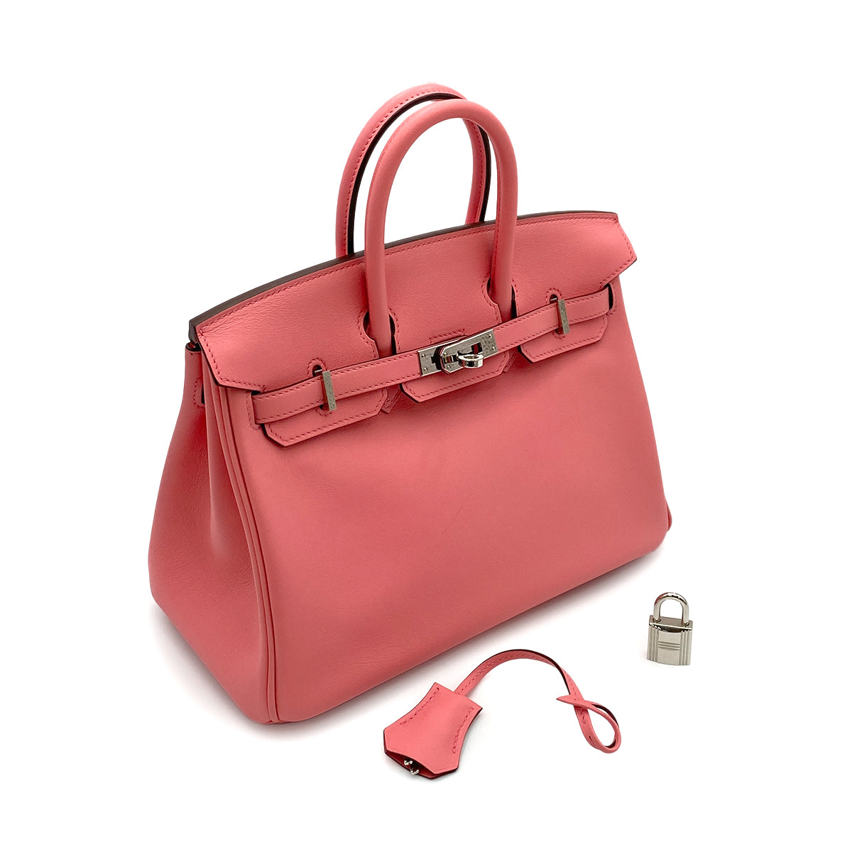 HERMES BIRKIN 25 ROSE D'ETE SWIFT HAND BAG Y SHW 90264339