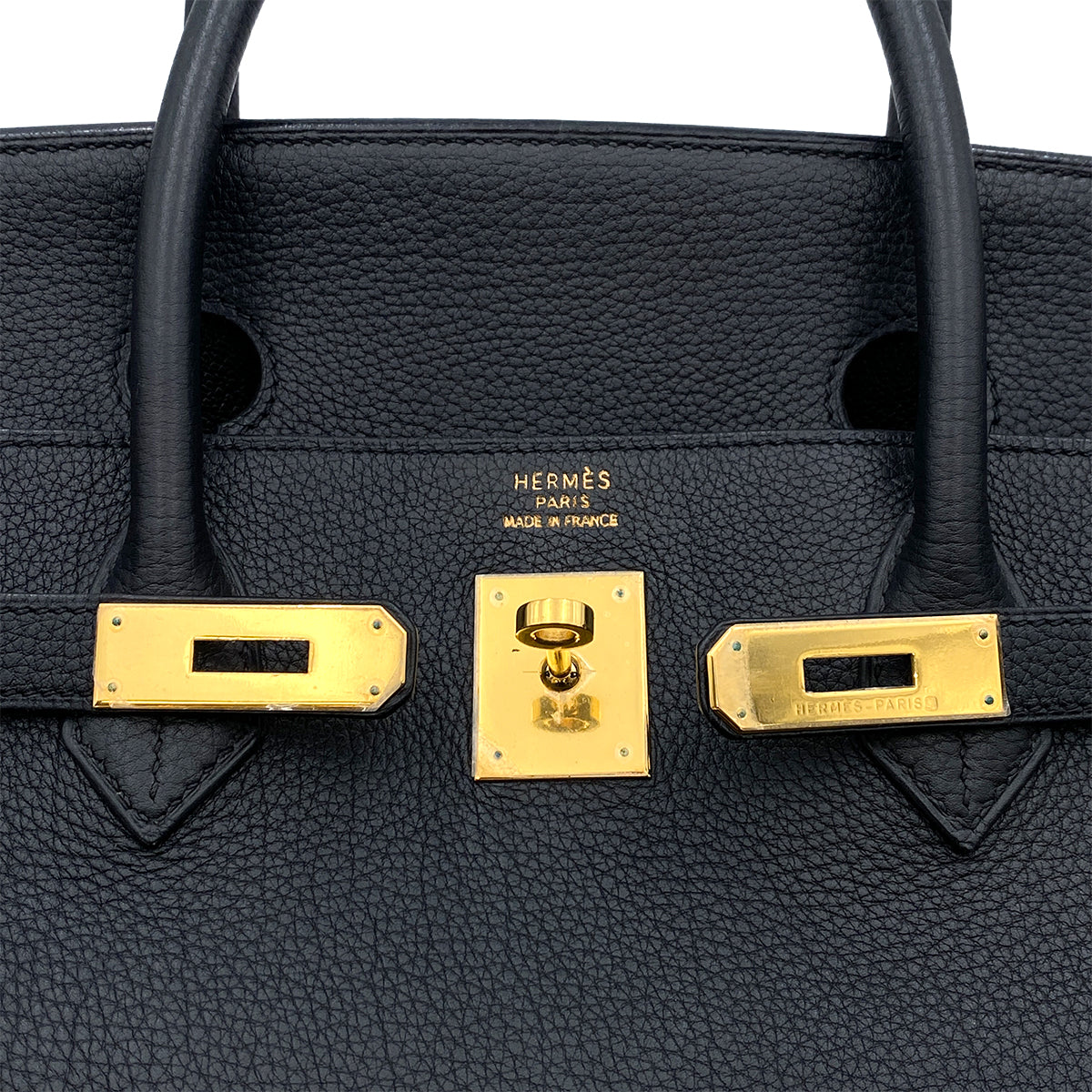 HERMES BIRKIN 40 BLACK TOGO HAND BAG □E GHW 90264342