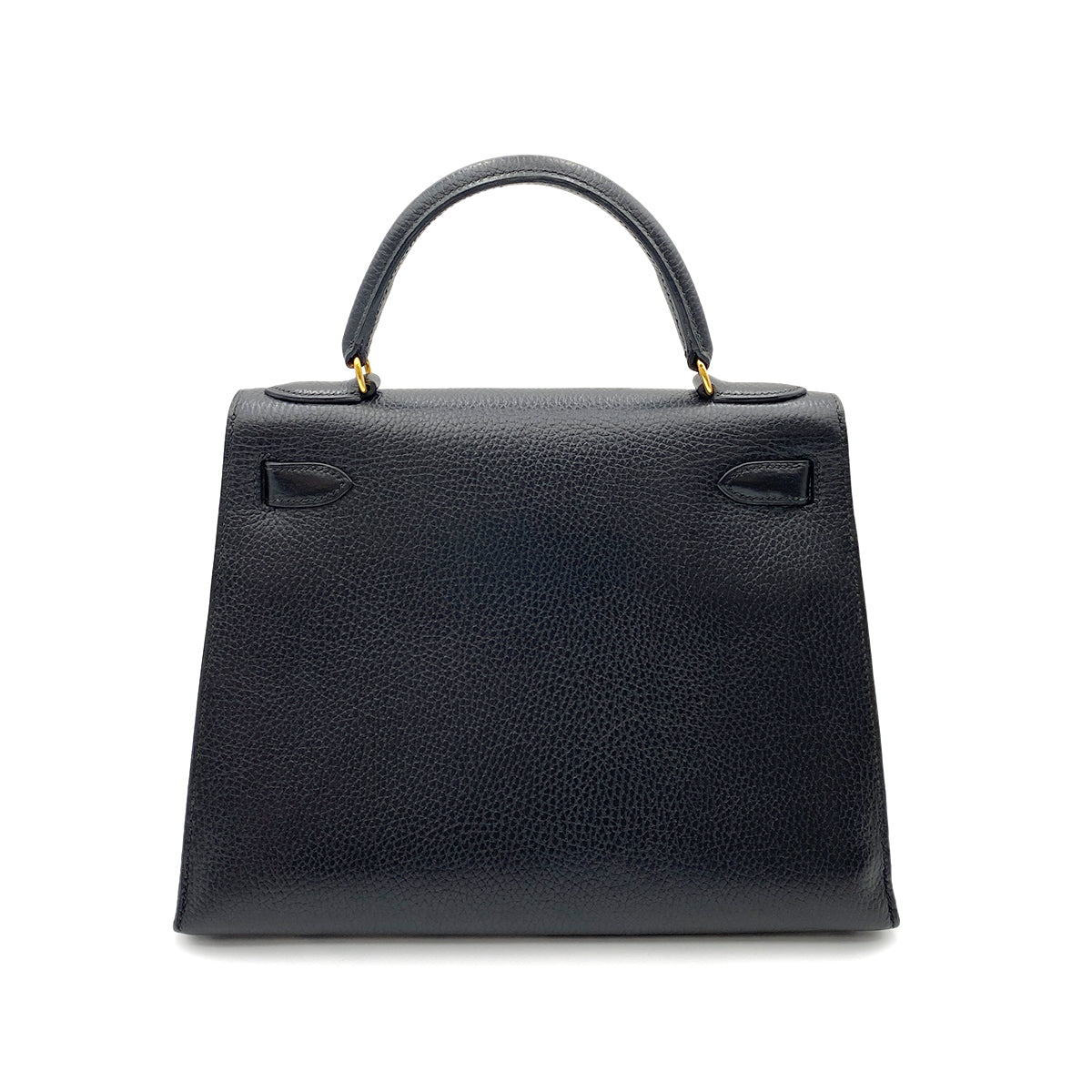 HERMES KELLY 28 SELLIER BLACK ARDENNES HAND SHOULDER BAG 〇V GHW 90264346