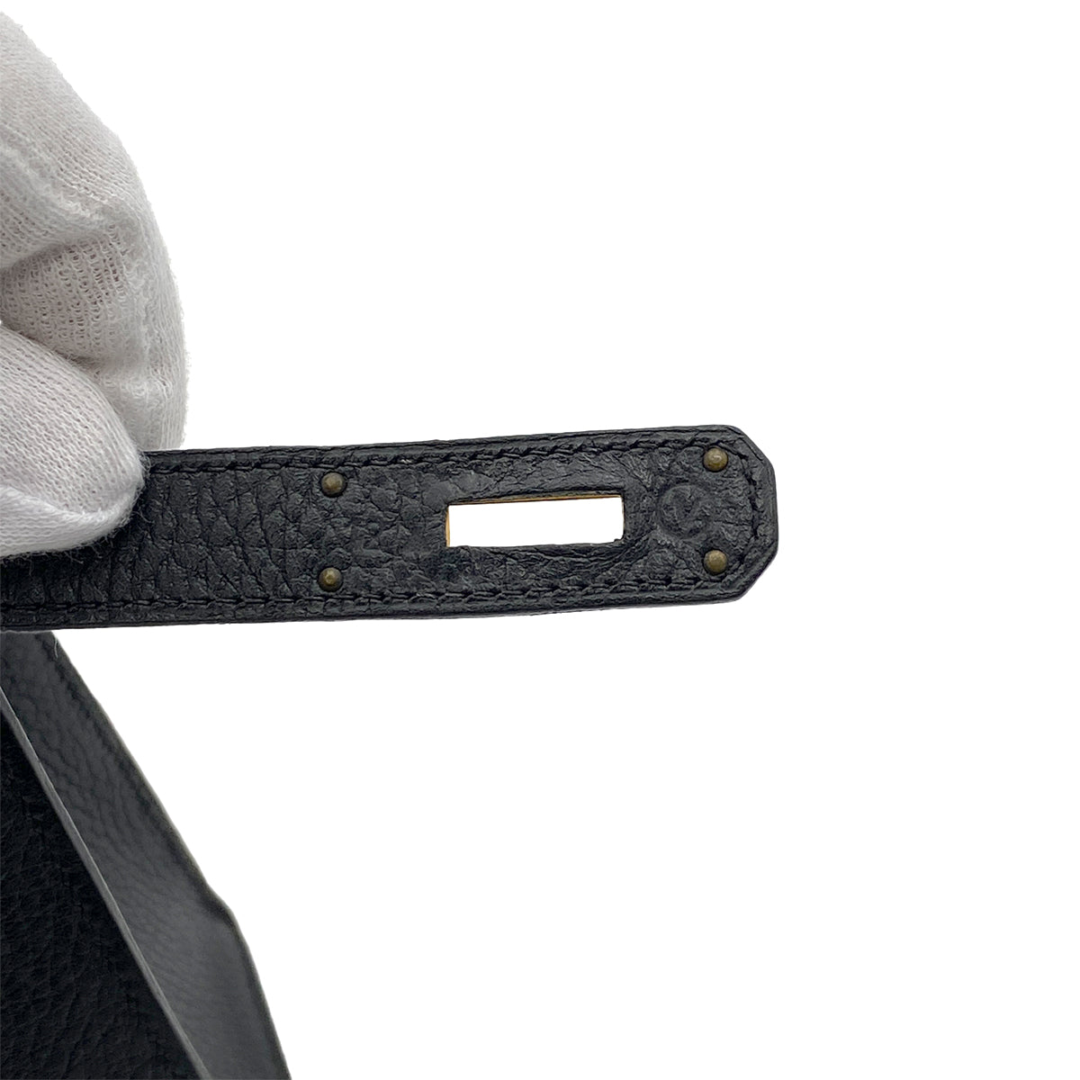 HERMES KELLY 28 SELLIER BLACK ARDENNES HAND SHOULDER BAG 〇V GHW 90264346