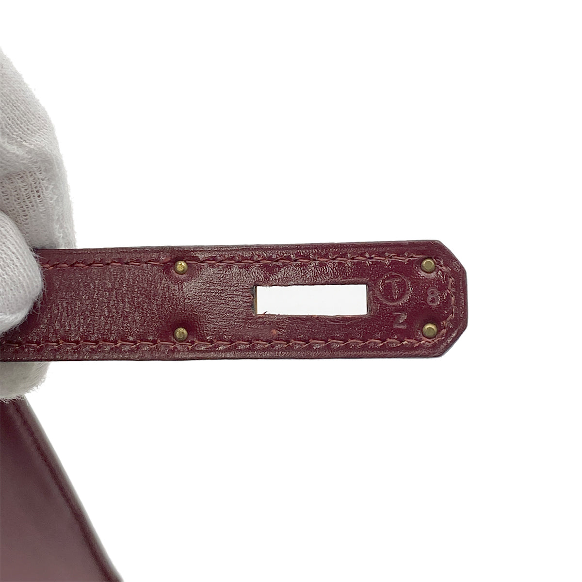 HERMES KELLY 28 SELLIER ROUGE H BOXCALF HAND SHOULDER BAG 〇T GHW 90264348