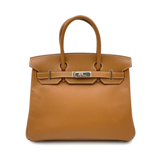 HERMES BIRKIN 30 GOLD EPSOM HAND BAG □M SHW 90264351