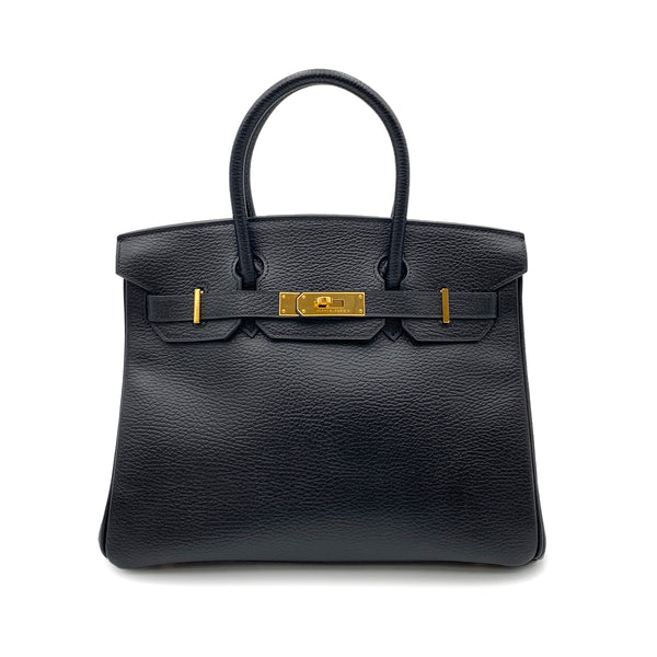 HERMES BIRKIN 30 BLACK ARDENNES HAND BAG □E GHW 90264352 - PURPOSE