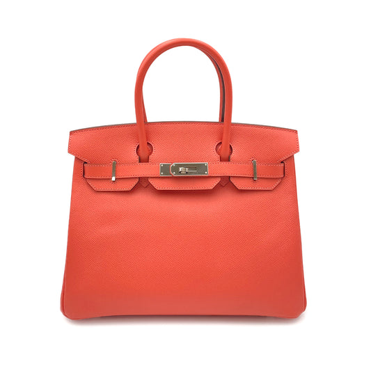 HERMES BIRKIN 30 ROSE JAIPUR EPSOM HAND BAG X SHW 90264353