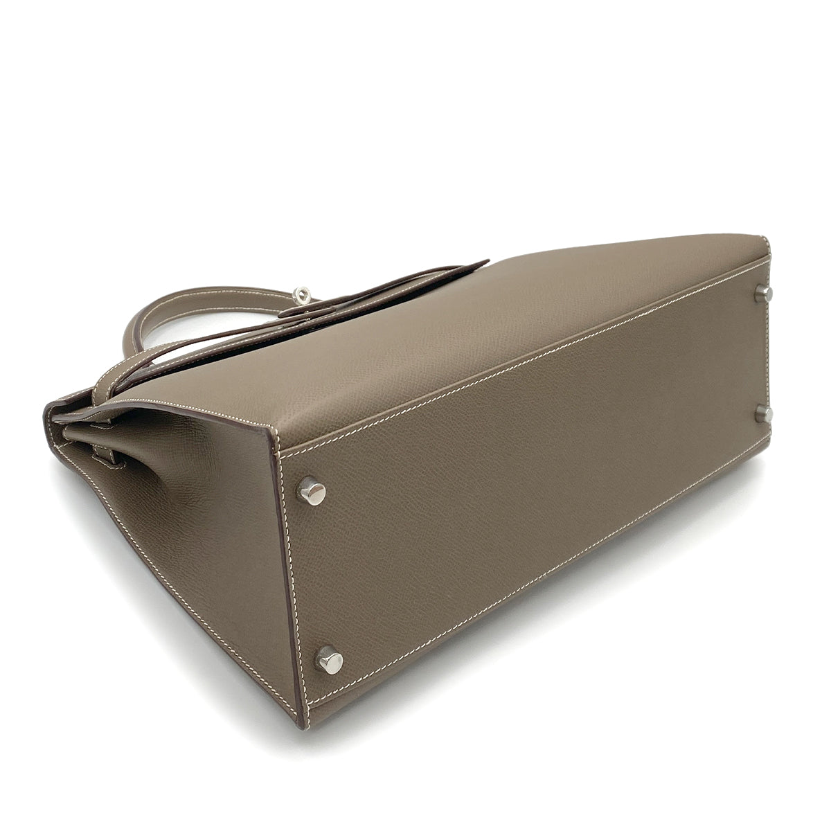 HERMES KELLY 35 SELLIER ETOUPE EPSOM HAND SHOULDER BAG □L SHW 90264355