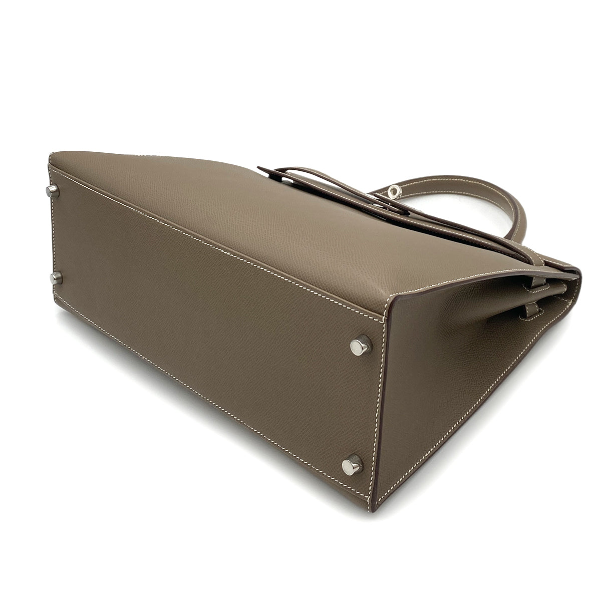 HERMES KELLY 35 SELLIER ETOUPE EPSOM HAND SHOULDER BAG □L SHW 90264355