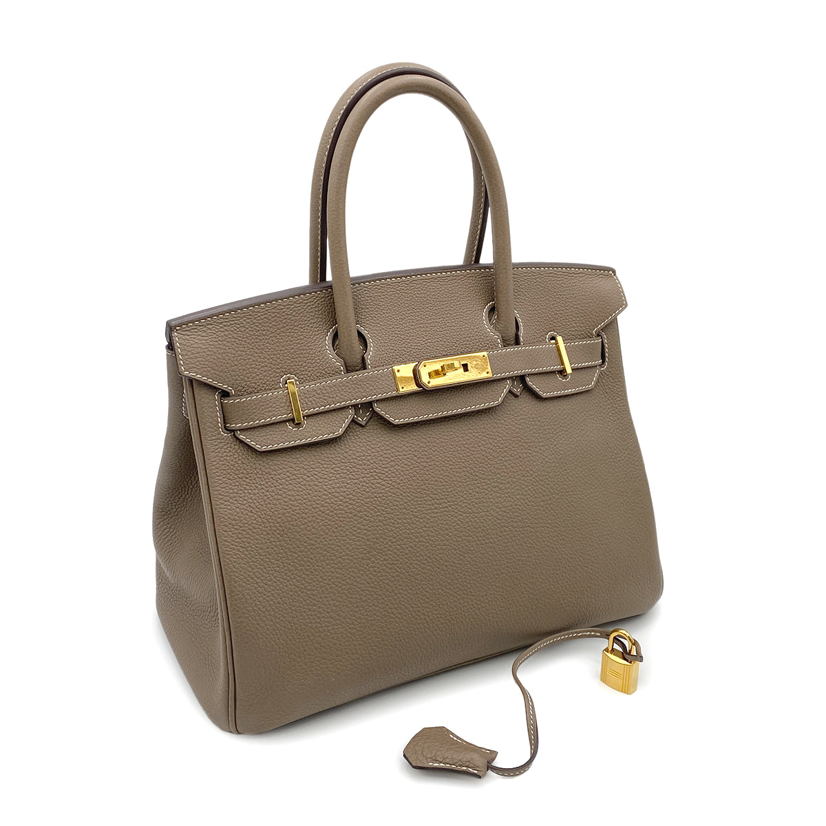 HERMES BIRKIN 30 ETOUPE TOGO HAND BAG A GHW 90264356