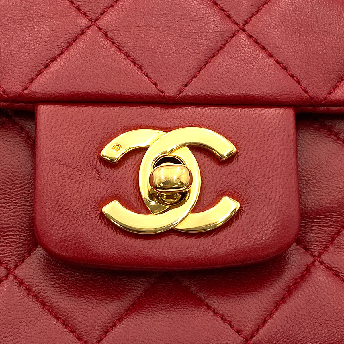CHANEL MATELASSE CHAIN SHOULDER BAG RED LAMB SKIN 90264361