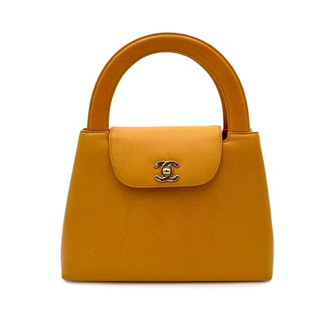CHANEL VINTAGE HAND BAG ORANGE CAVIAR SKIN 90264365 - PURPOSE