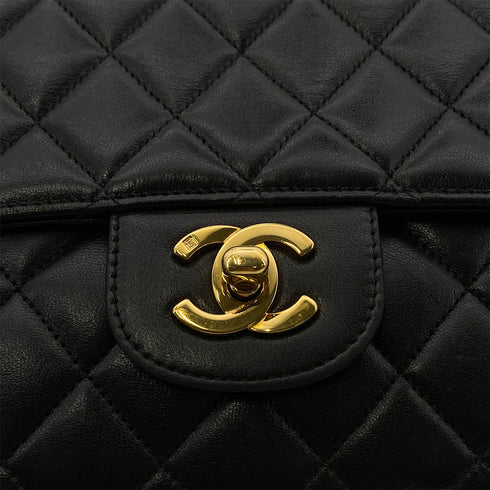 CHANEL VINTAGE PARENT-CHILD BAG PARENTS ONLY BLACK LAMB SKIN 90264368 - PURPOSE