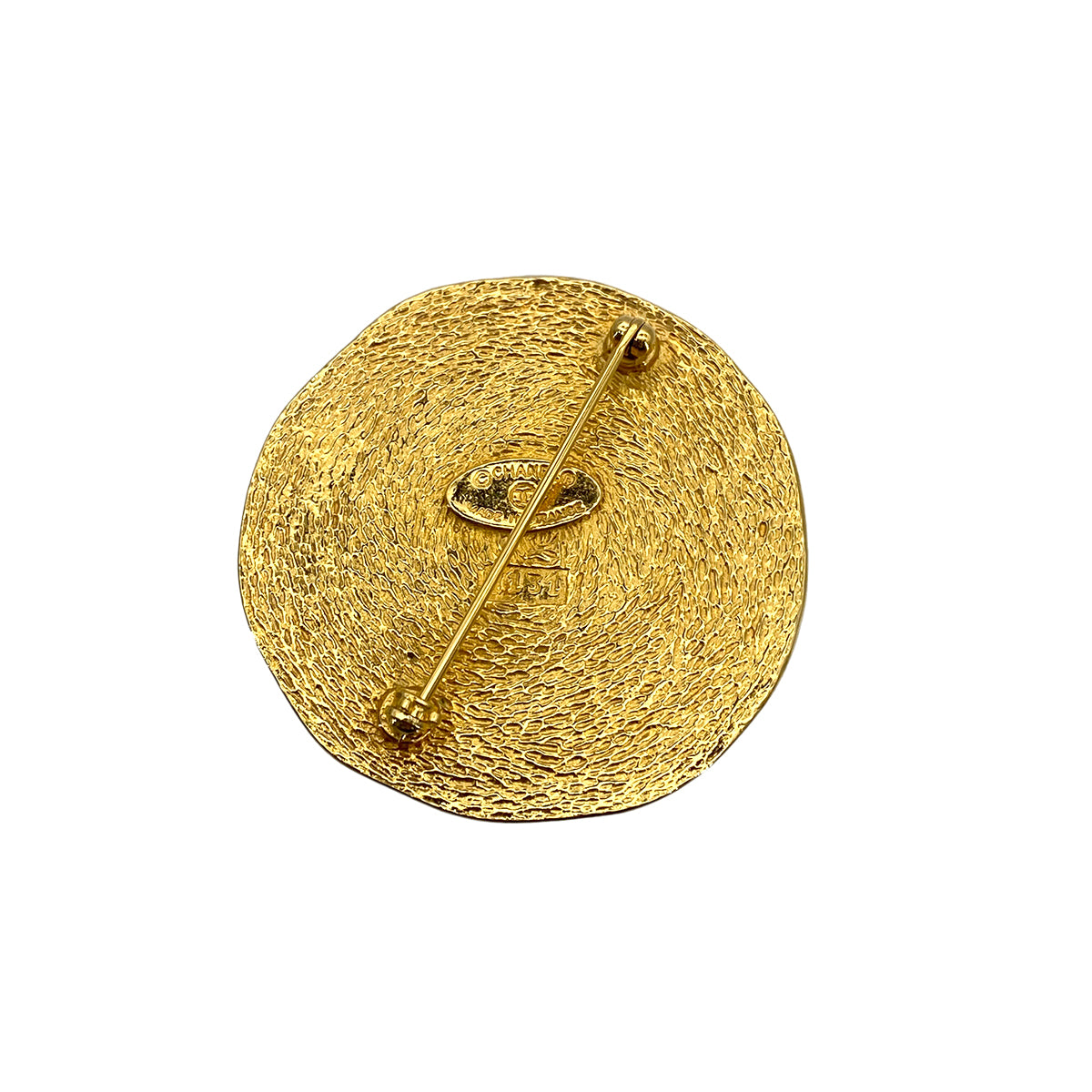 CHANEL VINTAGE 31 RUE CAMBON BROOCH GOLD ROUND ACCESSORY 90264380