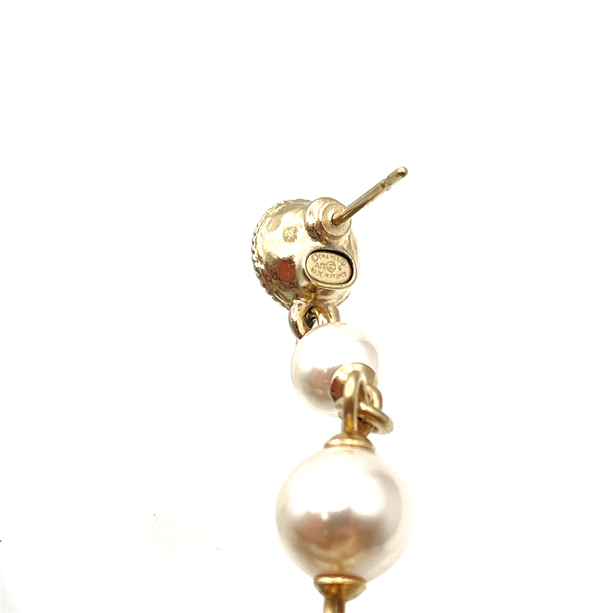 CHANEL EARRINGS COCOMARK SWING PEARL RIBBON ACCESSORY A22S 90264384