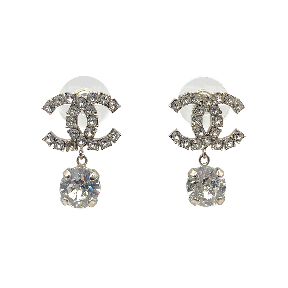CHANEL EARRINGS COCOMARK RHINESTONE SWING ACCESSORY B20V 90264398