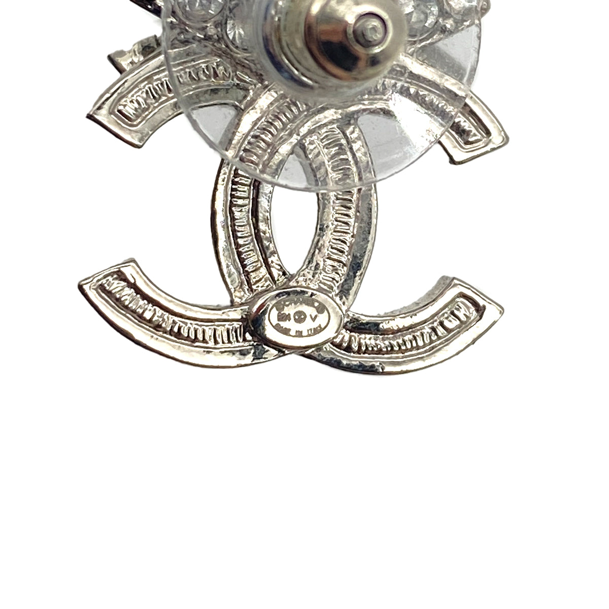 CHANEL EARRINGS COCOMARK RIBBON RHINESTONE ACCESSORY B24V 90264400