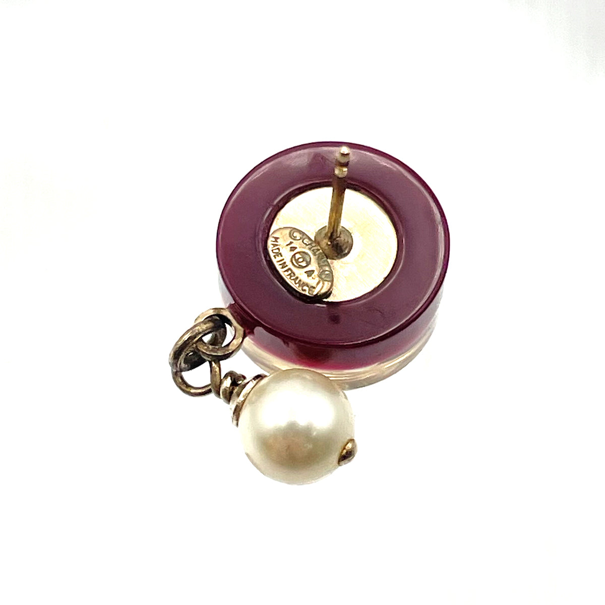 CHANEL VINTAGE EARRINGS SWING PEARL MOTIF 14A 90264401